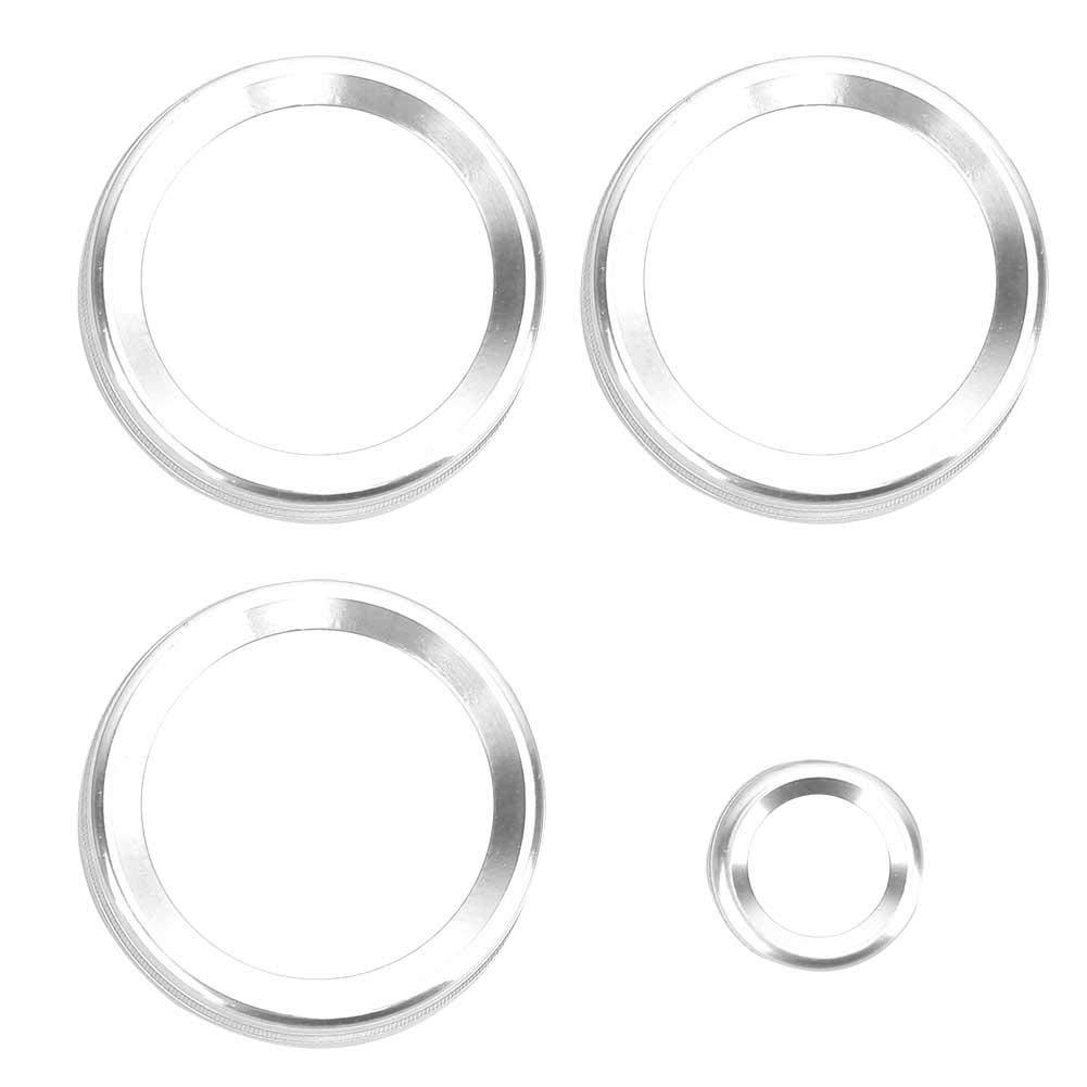  [AUSTRALIA] - Suuonee AC Knob Trim, 4 Pcs/Set Aluminum alloy AC Air Conditioning Knob Trim Cover For Range Rover Sport Autobiography Vogue(Silver)