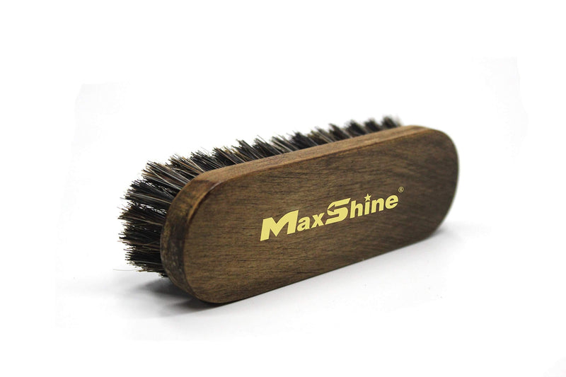  [AUSTRALIA] - Maxshine Natural Fine Horse Hair Soft Cleaning Brush for Car Detailing Carpet Upholstery (Small) Small