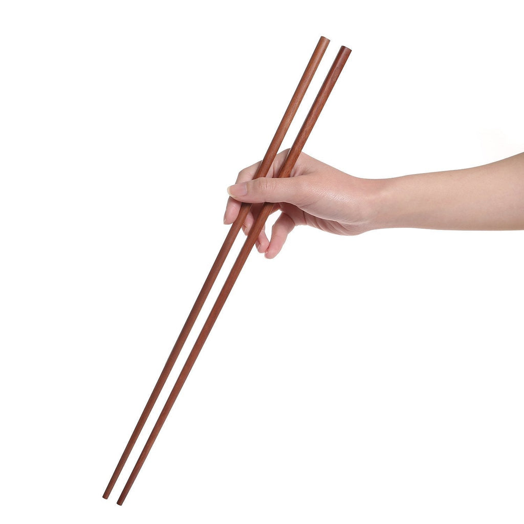  [AUSTRALIA] - Donxote Cooking Chopsticks, Extra Long Wooden Kitchen Frying Chopstick 16.5 Inches - Brown(6-Pairs)