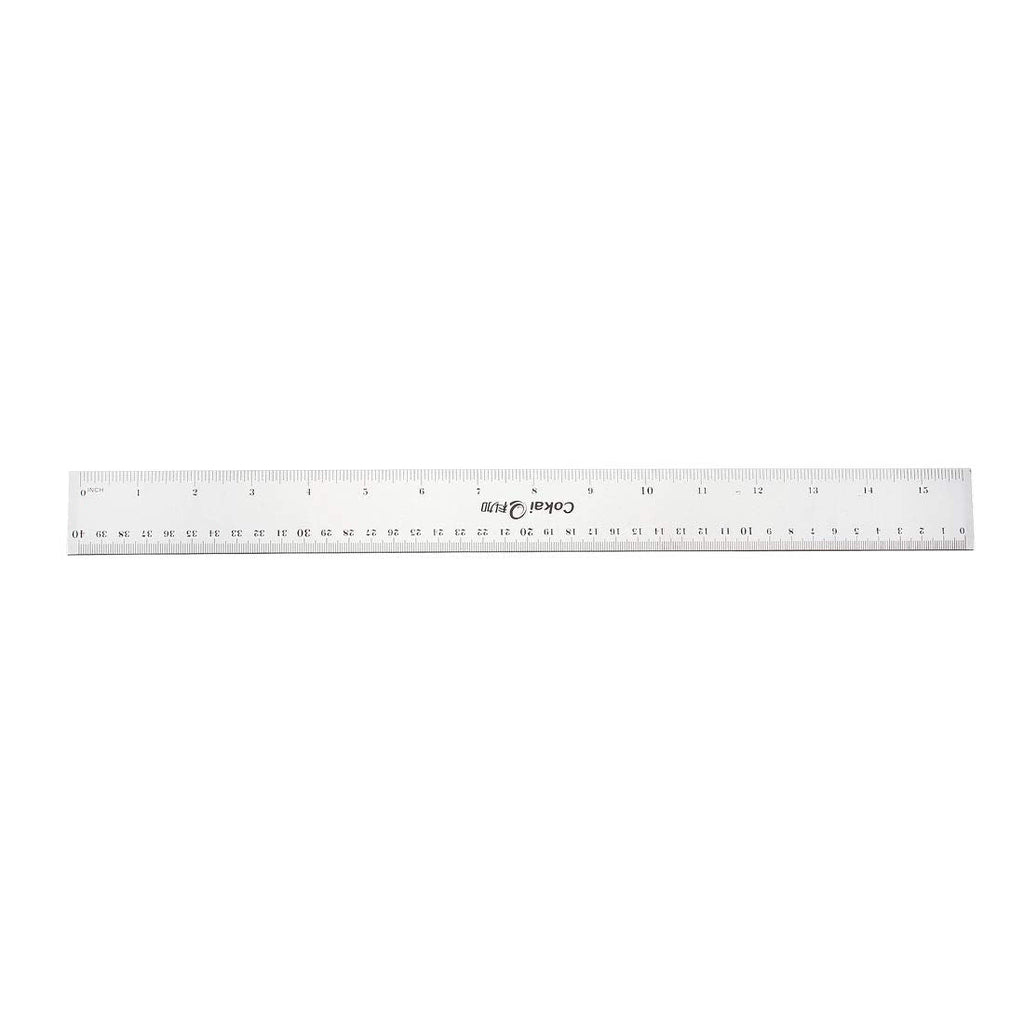  [AUSTRALIA] - uxcell Straight Ruler Measuring Tool 40cm 15 Inch Metric Inch Plastic for Engineering Office Architect and Drawing