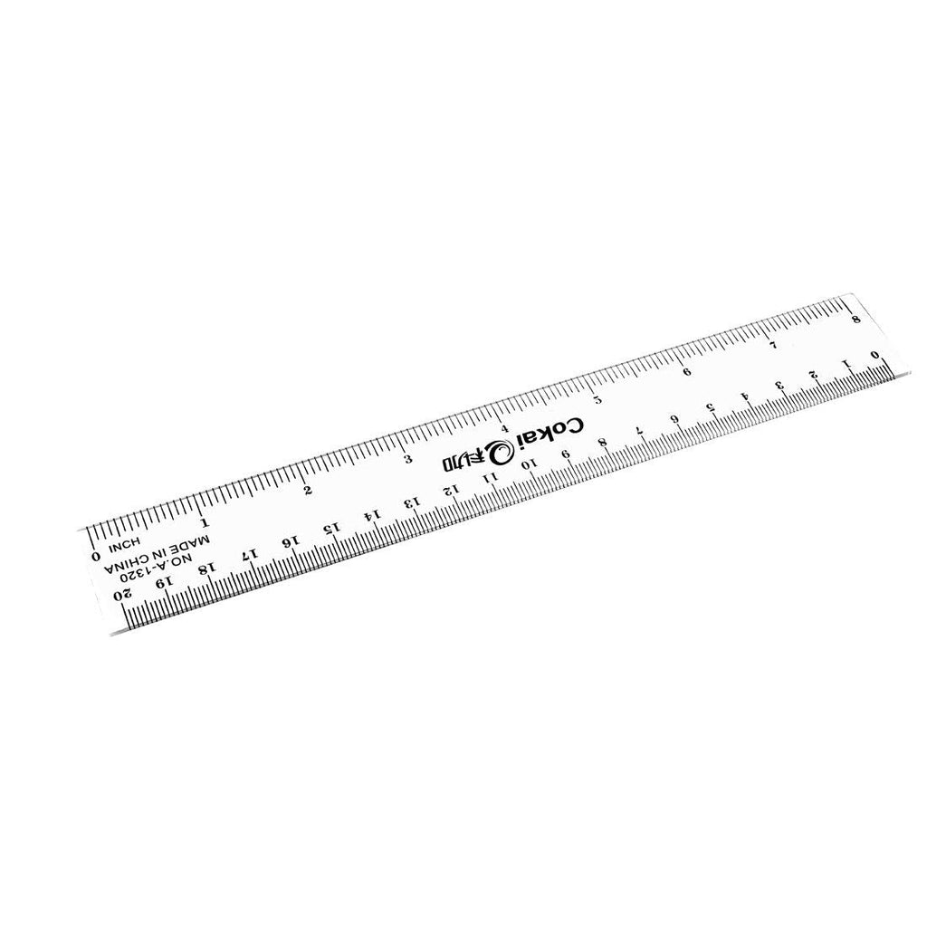  [AUSTRALIA] - uxcell Straight Ruler Measuring Tool 20cm 8 Inch Metric Inch Plastic for Engineering Office Architect and Drawing