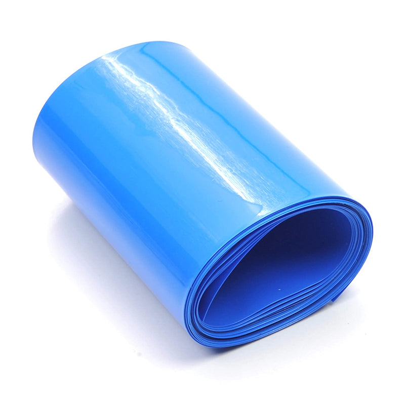 Othmro Battery Shrink Wrap PVC Heat Shrink Tubing Flat Width 65mm, Length 2m for Big Battery Pack Power Blue Flattening width: 65mm,length:2m - LeoForward Australia