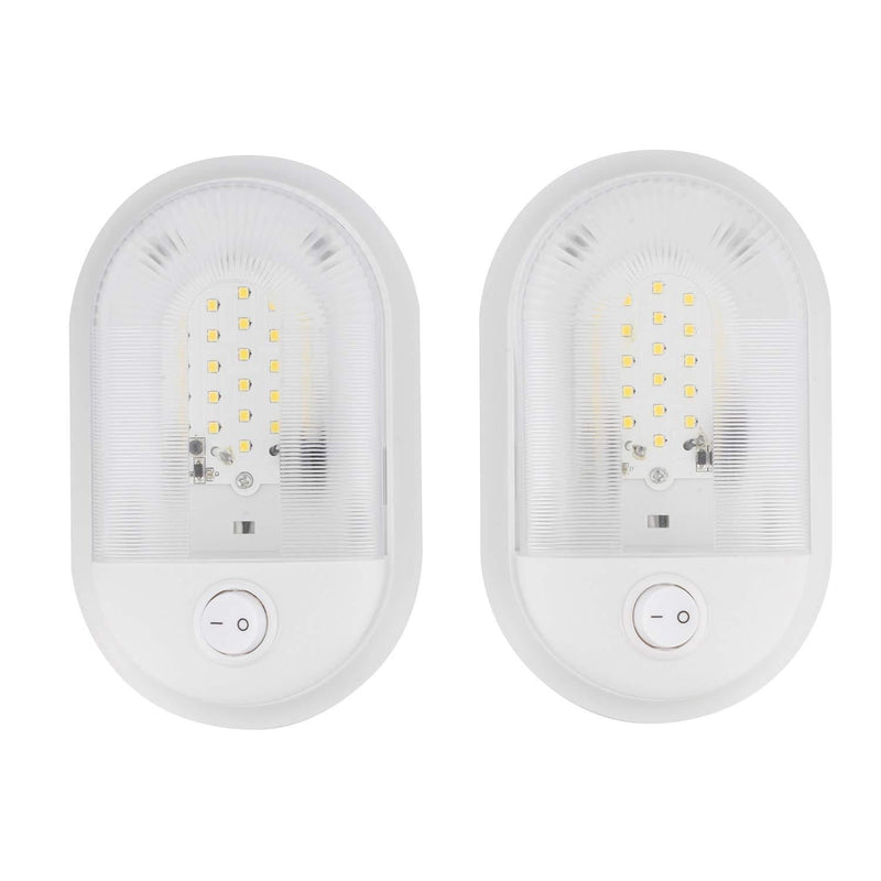  [AUSTRALIA] - Dumble 12 Volt RV Light Fixtures - 2 Pack Single Dome Interior LED Dome Lights Camper and RV LED Fixtures, Soft White