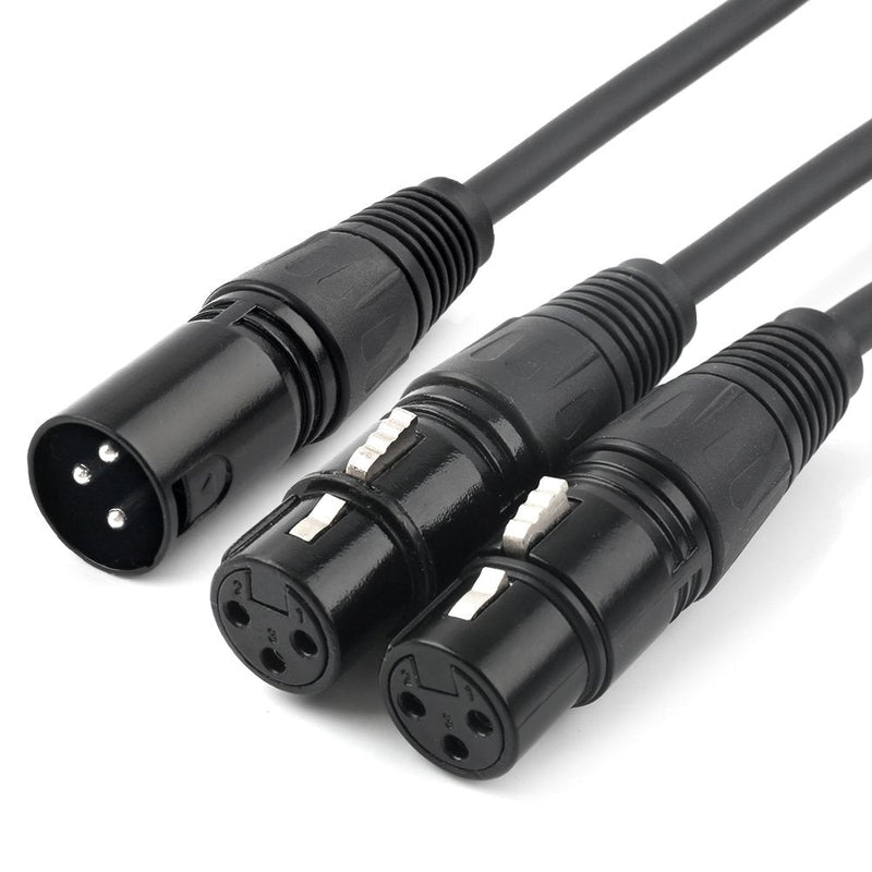  [AUSTRALIA] - TISINO XLR Y-Splitter Cable, Dual Female XLR to Male XLR Mic Combiner Y Cord Balanced Microphone Adaptor Patch Cable (3 Pin 2 Female to 1 Male)- 5 feet