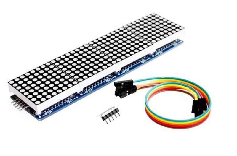  [AUSTRALIA] - NOYITO MAX7219 Dot Matrix Module 4 in 1 Display Module Blue Red Green Three Colors with 5Pin Wire - Upgrade (Blue)