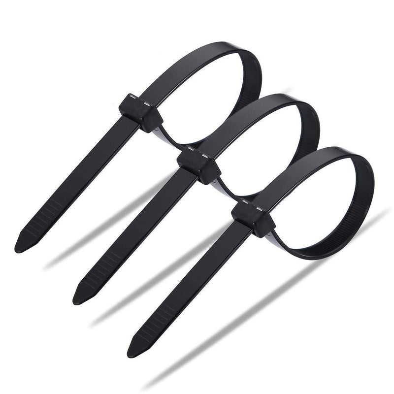  [AUSTRALIA] - 60 Piece Multi-Purpose Ultra Heavy Duty UV Cable Ties,11.8 Inch Width 0.51 Inch, 250 lbs Tensile Strength,Black