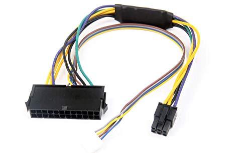 AYA ATX Main 24-Pin to 6-Pin PCI-E PSU Power Adapter Cable 18AWG for HP Elite 8100 8200 8300 - LeoForward Australia