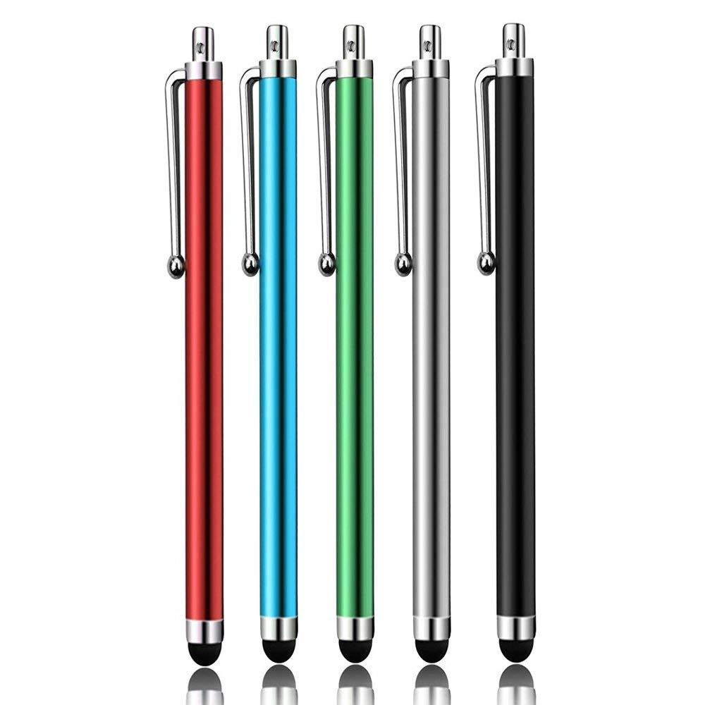 A Pack of 5pcs Universal Touch Screen Stylus Pen (Red+Black+Silver+Blue+Green)-SLZRT02Y 5colors - LeoForward Australia