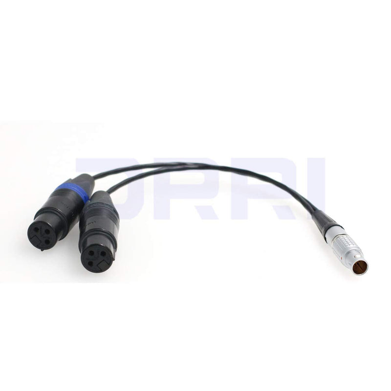  [AUSTRALIA] - DRRI Atomos 10pin to Dual 3-Pin XLR Breakout Audio Input Cable for Shogun Monitor Recorder Z 10pin-2*XLR
