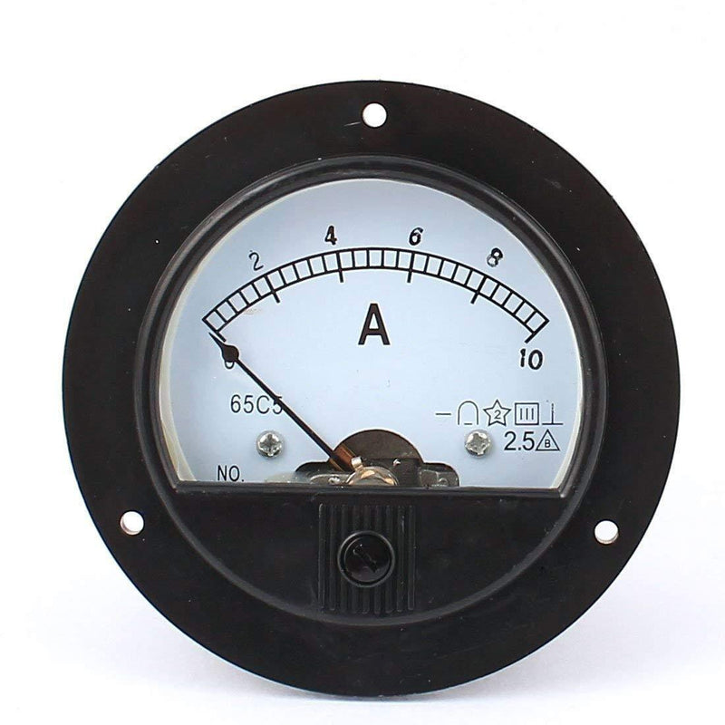  [AUSTRALIA] - YXQ 10A Analog Current Panel 65C5-A Amp Ammeter Gauge Meter 2.5 Accuracy for Auto Circuit Measurement Tester