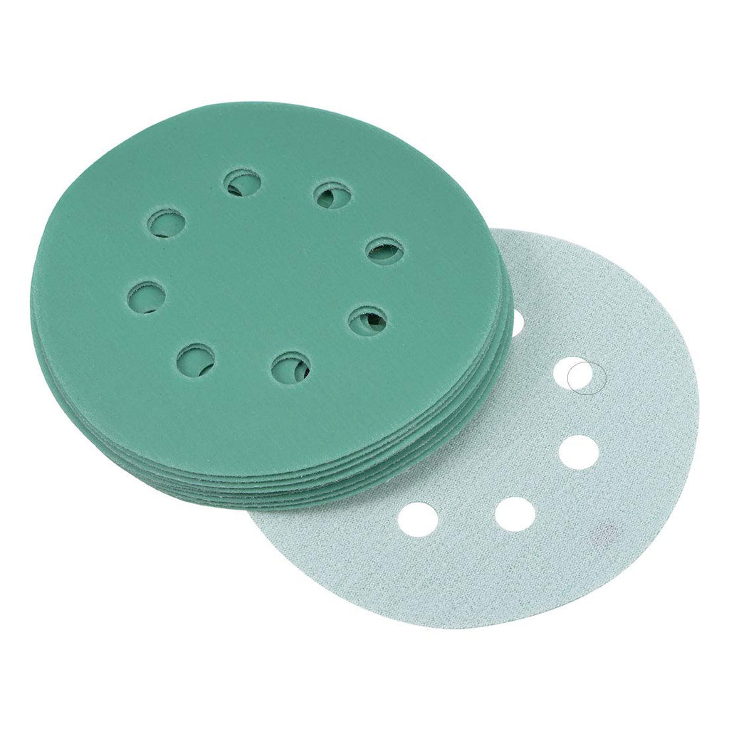  [AUSTRALIA] - uxcell 5 Inch 8 Hole 600 Grit Film Hook and Loop Sanding Discs Wet/Dry Aluminium Oxide 10pcs