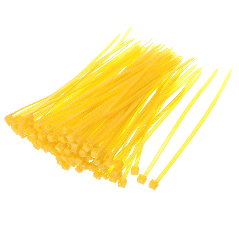  [AUSTRALIA] - uxcell Nylon Cable Ties 4 Inch Self-Locking Zip Ties 0.09 Inch Width Yellow 100pcs