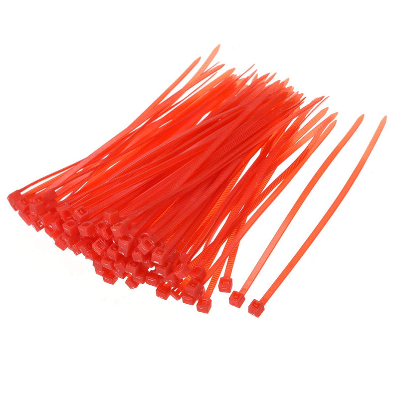  [AUSTRALIA] - uxcell Nylon Cable Ties 4 Inch Self-Locking Zip Ties 0.09 Inch Width Red 500pcs