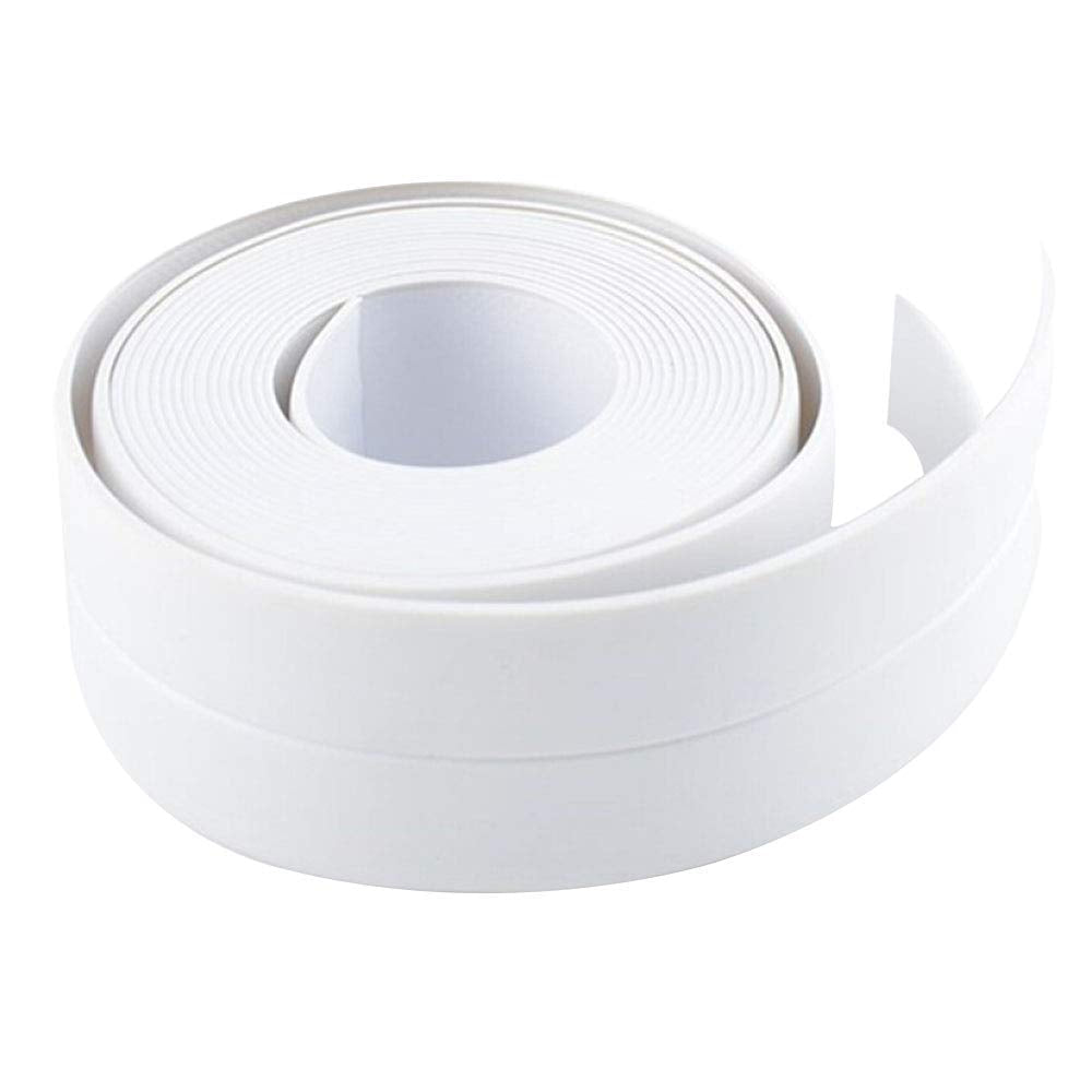  [AUSTRALIA] - Tape Caulk Strip, PVC Self Adhesive Caulking Sealing Tape for Kitchen Sink Toilet Bathroom Shower and Bathtub, 1-1/2" x 11' White 1 Pack