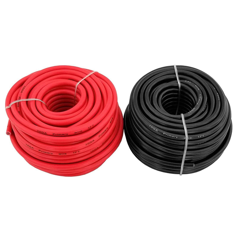  [AUSTRALIA] - GS Power 12 Gauge Stranded Flexible Copper Clad Aluminum CCA Primary Automotive Wire for Car Stereo Amplifier 12Volt Trailer Harness Hookup Wiring. 50 ft Red & 50 feet Black Red/Black