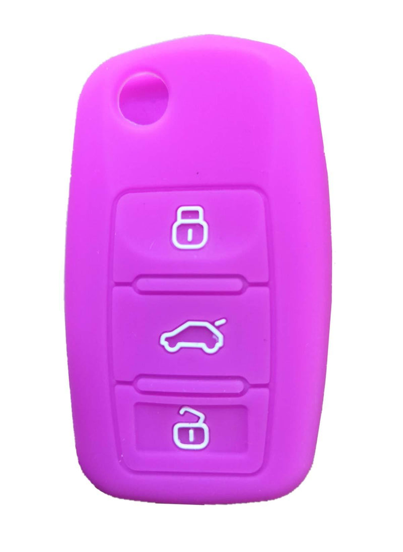 KAWIHEN Silicone Key Fob Cover Compatible with for Volkswagen 3 Button Bettle Golf Jetta Passta HLO1J0959753AM HLO1J0959753D NBG735868T NBG 735868T - LeoForward Australia