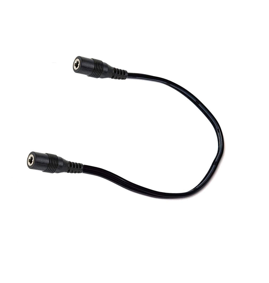 EShine Extension Cable - Female to Female - for LED Under Cabinet Lighting with Wire Clips for Comfortable Installation (4 inch, Black) 4 Inch - LeoForward Australia