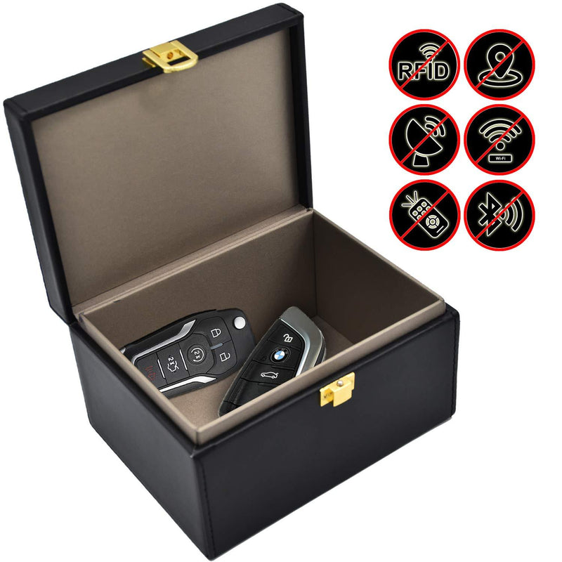 Faraday Key Fob Protector Box, RFID Signal Blocking Box, Faraday Bag Signal Blocking Bag Shielding Pouch Wallet Case for Car Key - LeoForward Australia