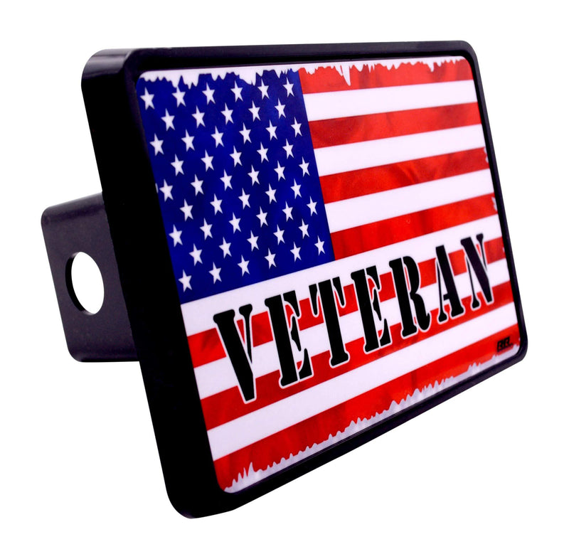  [AUSTRALIA] - Rogue River Tactical USA American Flag Military Veteran Trailer Hitch Cover Plug US Patriotic USA Old Glory