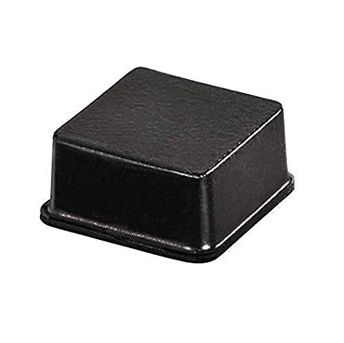  [AUSTRALIA] - Black Tall Square Adhesive Rubber Bumper Pads - Made in USA – Rubber Feet for Speakers, Electronics, Furniture, Appliances, Audio Equipment - 20 Pieces Black