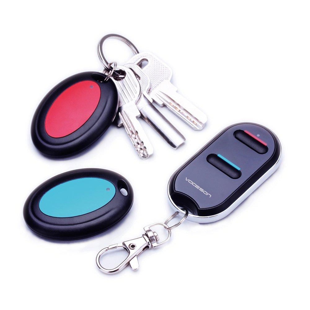 Key Finder,VODESON Wireless Key Tracker,Item Tag Locator,Beeper Alarm Tracking Device,Easy to Use Suitable for The Elderly,Find Keys,Keychain,Wallet,TV Remote Control,Phone,Pet Cat -No APP Required 2 Receivers - LeoForward Australia