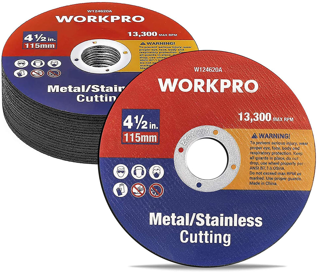 WORKPRO 20-pack Cut-Off Wheels, 4-1/2 x 7/8-inch Metal&Stainless Steel Cutting Wheel, Thin Metal Cutting Disc for Angle Grinder - LeoForward Australia