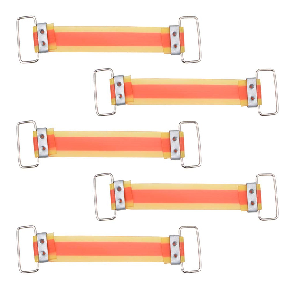  [AUSTRALIA] - uxcell Non-Slip Battery Straps Rubber Band, 5.5-inch x 0.79-inch, Red+Orange 5pcs