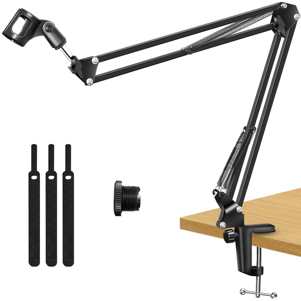  [AUSTRALIA] - Kasonic Microphone Stand, Adjustable Microphone Suspension Boom Scissor Arm Stand for Broadcasting Recording, Voice-Over Sound Studio, Stages, Streaming, Singing and TV Stations