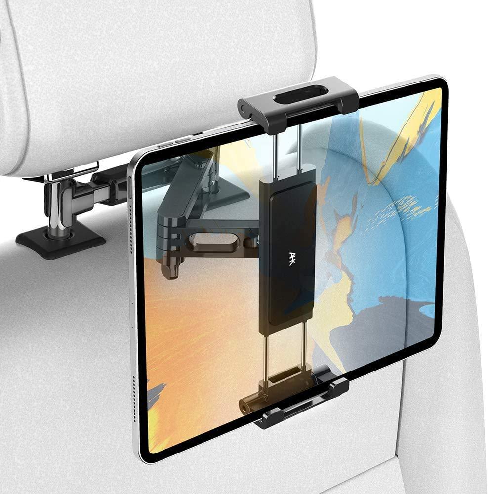  [AUSTRALIA] - Car Tablet Holder, Headrest Tablet Mount - AHK Headrest Stand Cradle Compatible with Devices Such as iPad Pro Air Mini, Galaxy Tabs, Other 4.7 -12.9" Cell Phones and Tablets
