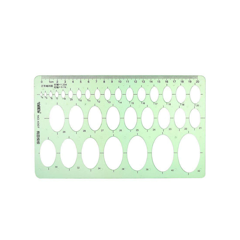uxcell Geometric Drawing Template Oval Style Measuring Ruler 20cm for Drawing Engineering Drafting Building Office Supplies - LeoForward Australia
