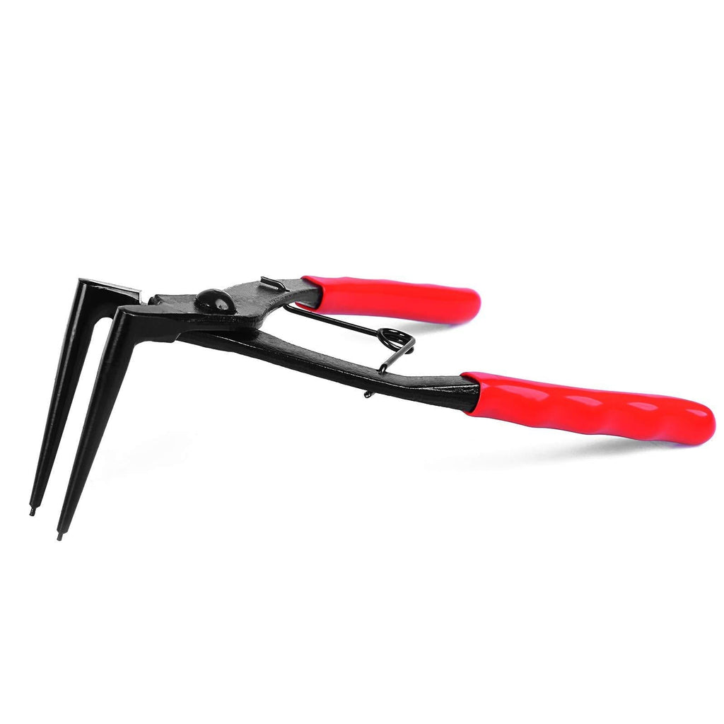  [AUSTRALIA] - Internal Cylinder Snap Ring Plier – 90 Degree Bent Long Nose Pliers for Trucks Motorcycles Cars Red