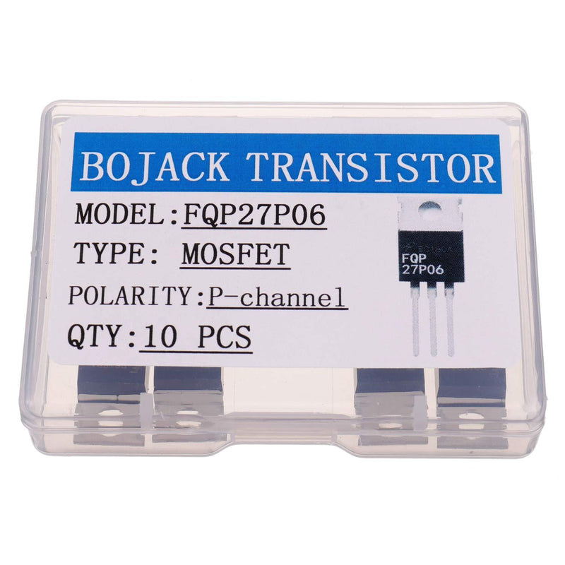 BOJACK FQP27P06 MOSFET 27 A 60 V FQP27P06 P-Channel Power MOSFET Transistor TO-220(Pack of 10 Pcs) - LeoForward Australia