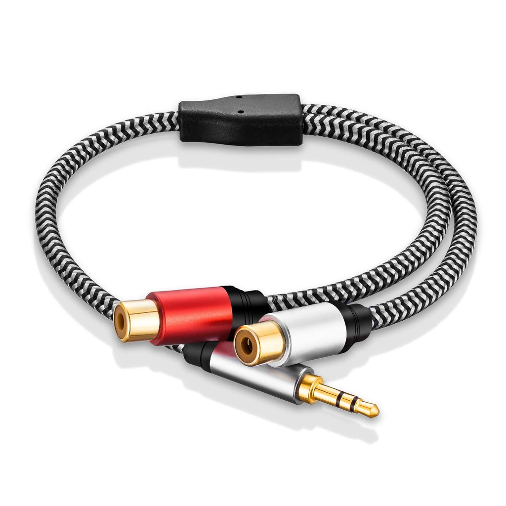 Morelecs 3.5mm to 2RCA Stereo Audio Cable 3.5mm 1/8" TRS Stereo Male to Dual Female RCA Jack Adapter Cable for Smartphones, MP3, Tablets, Home Theater 3.5mm Male to 2RCA Female - LeoForward Australia