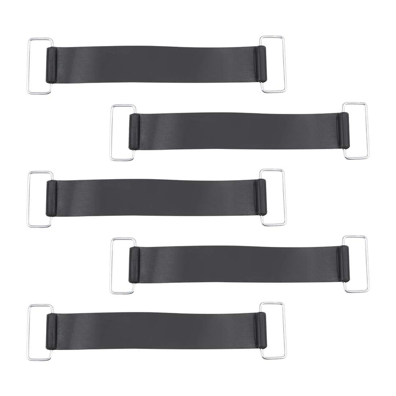  [AUSTRALIA] - uxcell Non-Slip Battery Straps Rubber Band, 7.1-inch x 1-inch, Black 5pcs