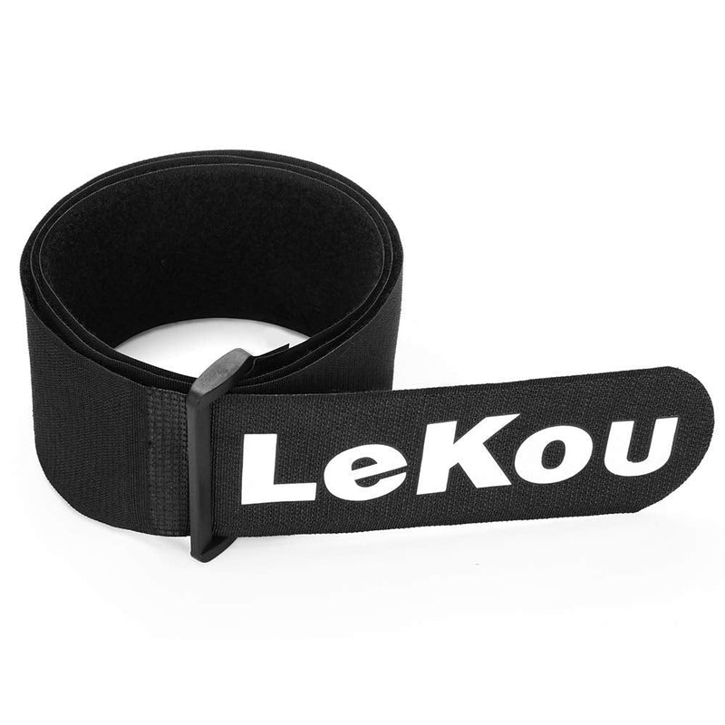  [AUSTRALIA] - 2"x60"-6 Pack Lekou Reusable Cinch Strap Multipurpose Hook and Loop Strap Securing Strap-Black 2"*60"