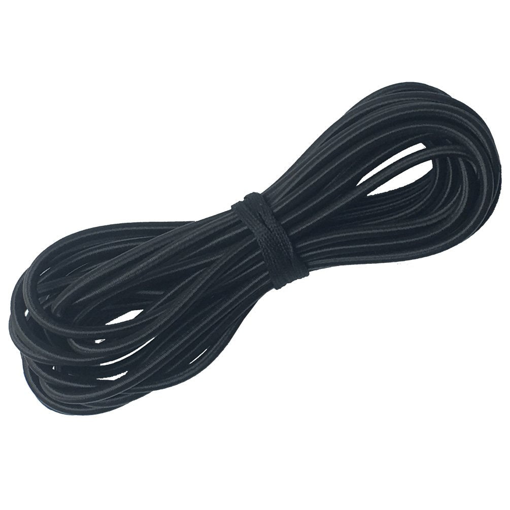  [AUSTRALIA] - Huouo 1/4" x 10' Bungee Shock Cord - Elastic Nylon Cords Kayak Stretch String Rope & Tie Down Trailer Strap, Marine Grade… 1/4" x 10' Black