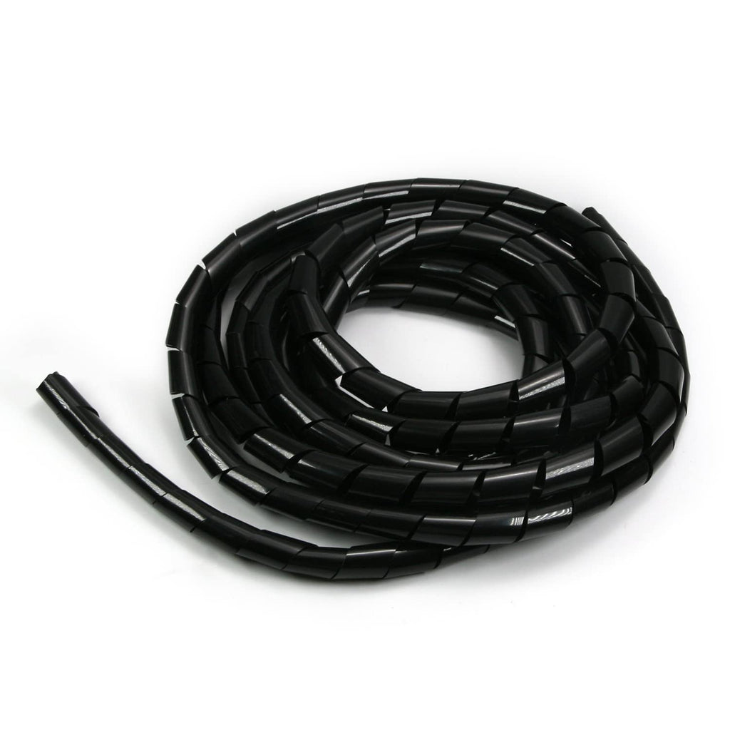  [AUSTRALIA] - Othmro Spiral Cable Wrap Spiral Wire Wrap Cord for Computer Electrical Wire Organizer Sleeve(Dia 16MM-Length 4M Black)