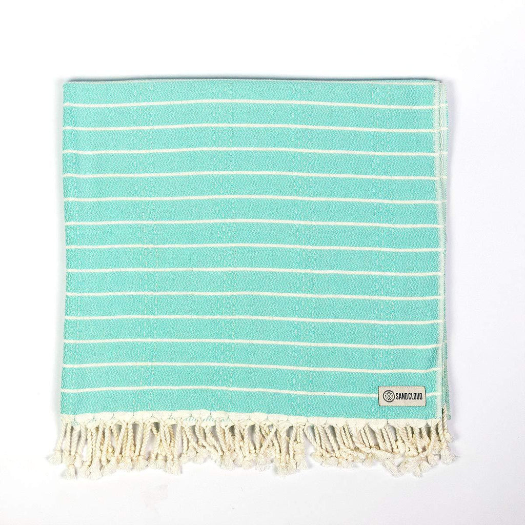 [AUSTRALIA] - Sand Cloud Turkish Towel - Peshtemal Cotton - Great for Beach or as a Blanket - The Gocek (Mint) Mint