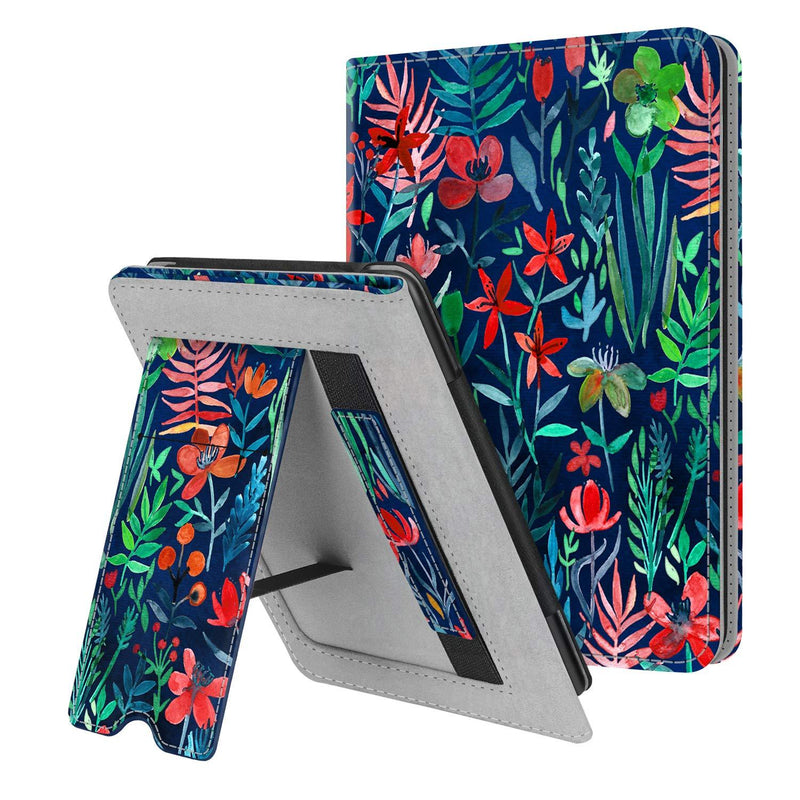  [AUSTRALIA] - Fintie Stand Case for 6" Kindle Paperwhite (Fits 10th Generation 2018 and All Paperwhite Generations Prior to 2018) - Premium PU Leather Sleeve Cover with Card Slot and Hand Strap, Jungle Night Z-Jungle Night
