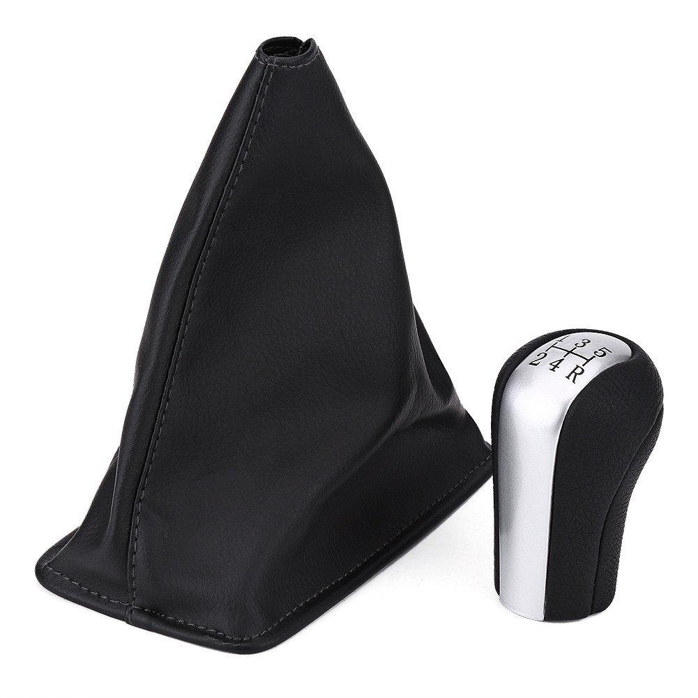  [AUSTRALIA] - Gear Shift Knob Kit, 5 Speed Gear Shift Knob Gearstick Gaiter Boot with a Gaiter Cover for Toyota Corolla 1998-2009
