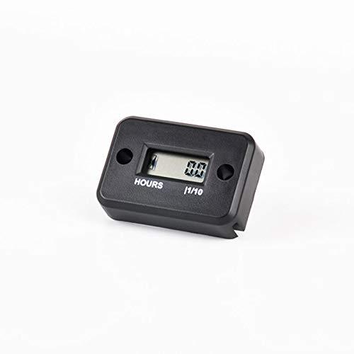  [AUSTRALIA] - Runleader Digital Inductive Hour Meter,Maintenance Hour Meter for Riding Lawn Mower Tractor Log Spliter Boat Outboard Motor Marine Inverter Generator ATV Dirt Bike Snowmobile Motorcycle (HM006A-BK)