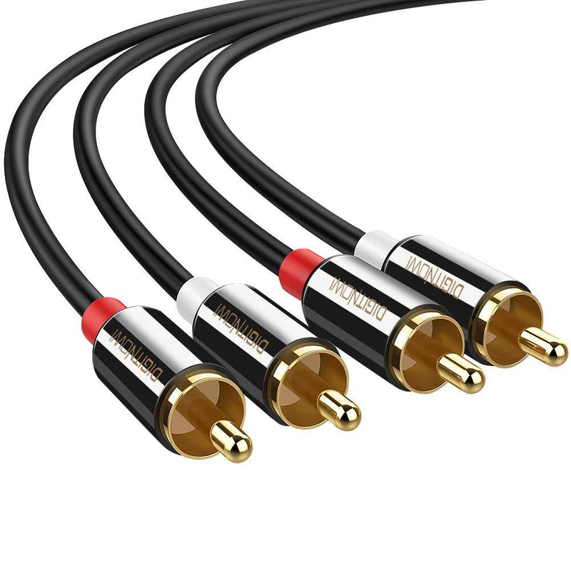 2RCA Male to 2 RCA Male Stereo Audio Cable Gold Plated for Home Theater, TV, Gaming Consoles, Hi-Fi Systems, 3.3Ft - LeoForward Australia