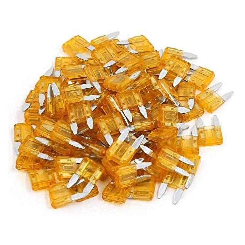  [AUSTRALIA] - 100 Pack Auto Fuses 5 AMP APM/ATM 32V Mini Blade Style Fuses 5A Short Circuit Protection Car Fuse (5 AMP)