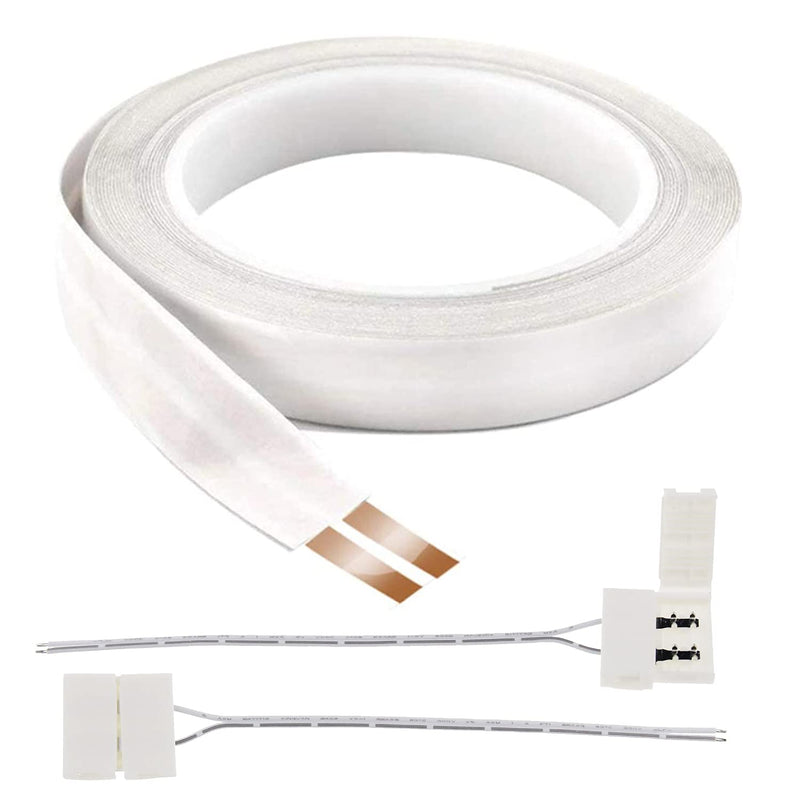  [AUSTRALIA] - FRANKEVER 50ft 23-Gauge Hidden Super Flat Audio Cable with 2 Converters,Suitable for Audio Wire, LED Lighting Connection and Other Low Voltage Appliance Connection Wire(50 ft)+2 ConnectorsD