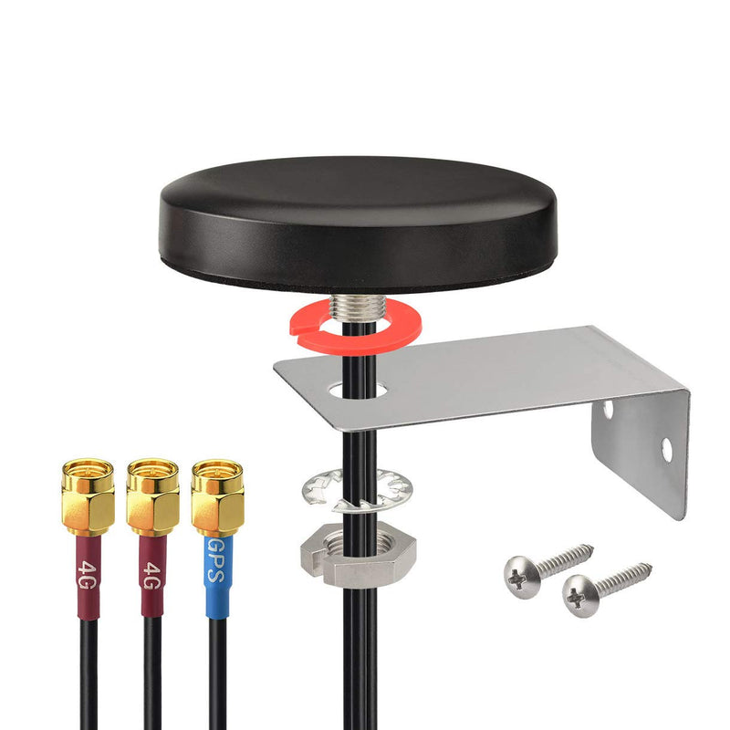  [AUSTRALIA] - Bingfu 4G LTE MIMO Cellular GPS Fixed Bracket Wall Mount Antenna for 4G LTE GPS Cradlepoint IBR900 IBR1700 Sierra Wireless Airlink MG90 MP70 GX450 RV50 RV50X Industrial Gateway Modem Mobile Router