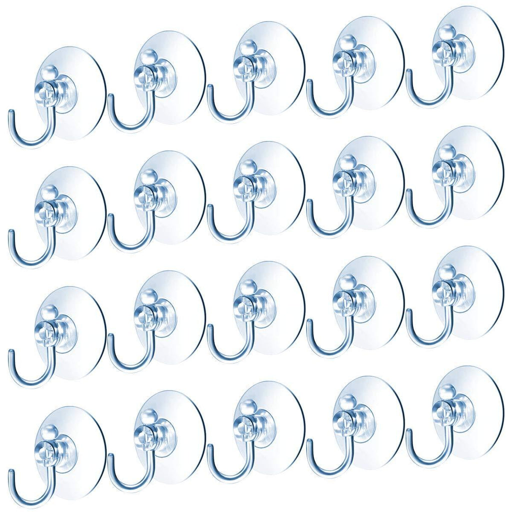 Suction Cup Hooks Clear Plastic Sucker Pads for Window Glass Shower Bathroom Kitchen Wall with 4 Styles 60 mm 50 mm 40 mm 30 mm Support Festivals Parties Events Theme Carnival Decorations (30 mm) - LeoForward Australia
