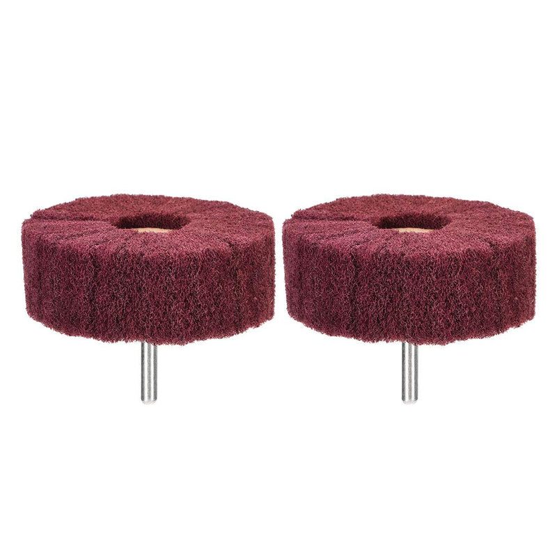  [AUSTRALIA] - uxcell Abrasive Wheels 3.2 x 1.2 Inch Buffing Polishing Wheels with 1/4 Inch Shank 2pcs 80mmx30mm