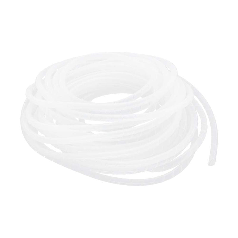  [AUSTRALIA] - Othmro Spiral Cable Wrap Spiral Wire Wrap Cord for Computer Electrical Wire Organizer Sleeve(Dia 8MM-Length 10.5M White) 10m