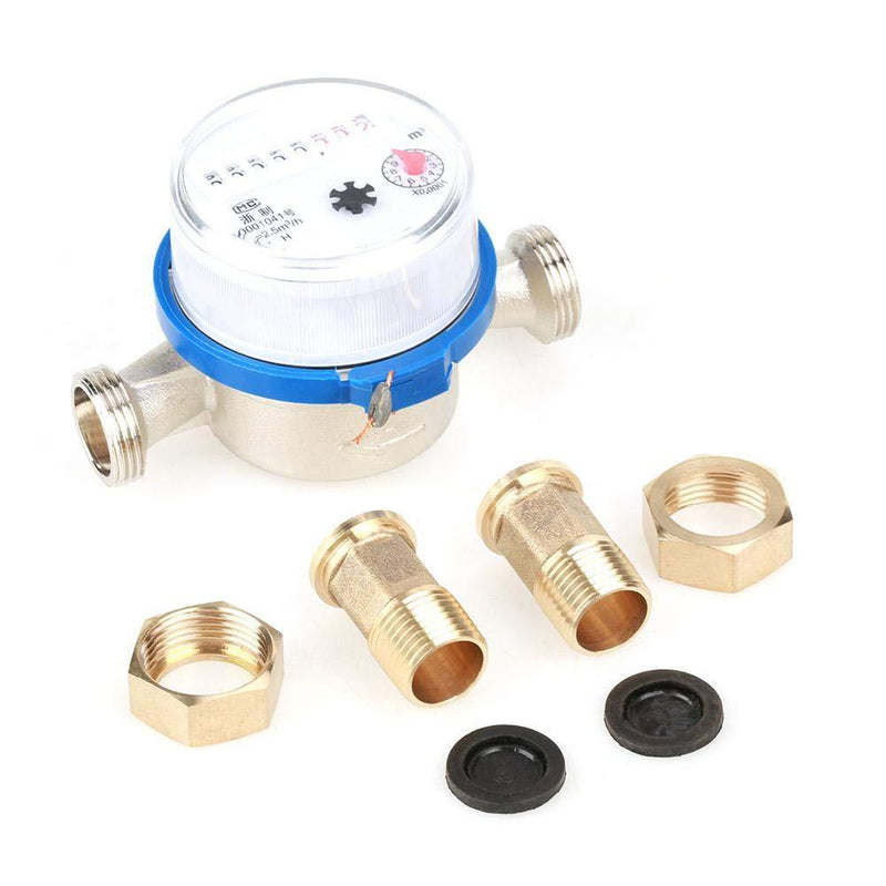 Water Fow Meter, Read of Cubic Cold Water Meter, Single Water Flow Meter, Dry Table Measuring Tools Suitable for Garden and Home - LeoForward Australia