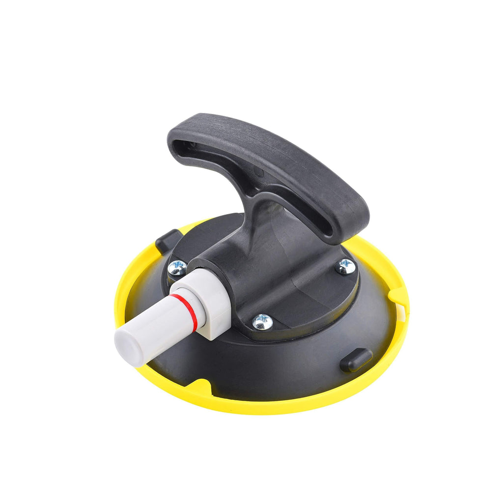  [AUSTRALIA] - ZUOS 4.5" Suction Cup Pump Active, T-Handle Vacuum Lifter with Concave Plate for Flat/Curved Surface, Car Dent Puller/Glass Holder Hooks (4.5" Suction Cup)